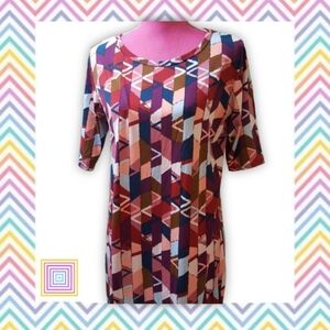 LuLaRoe Purple Geometric Julia Dress Size XL❤️💜